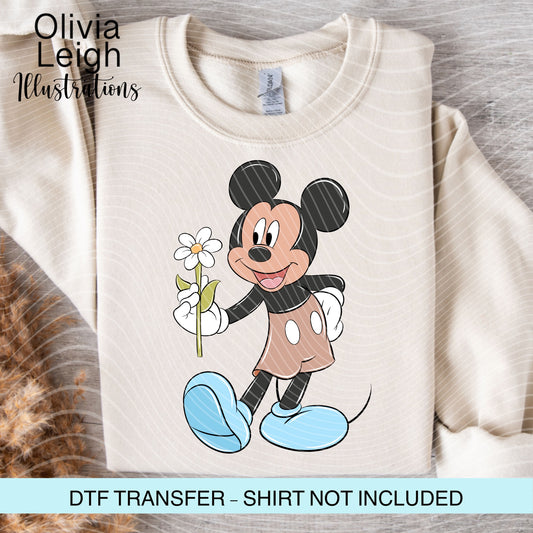 Mouse Friends Cartoon Ready To Press Dtf Transfer