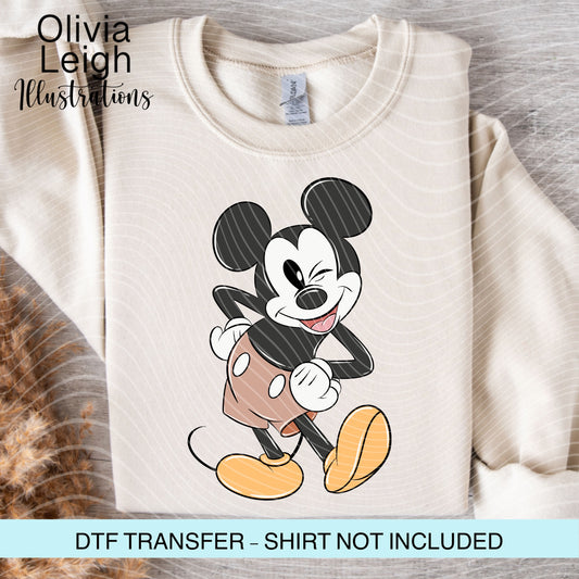 Mouse Friends Cartoon Ready To Press Dtf Transfer