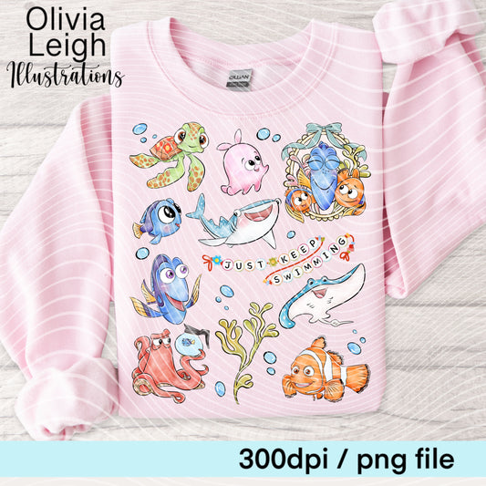 Fish Cartoon Shirt Design