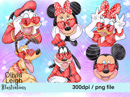 Mouse Valentines Set
