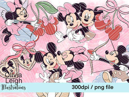 Mouse Valentines Set 2