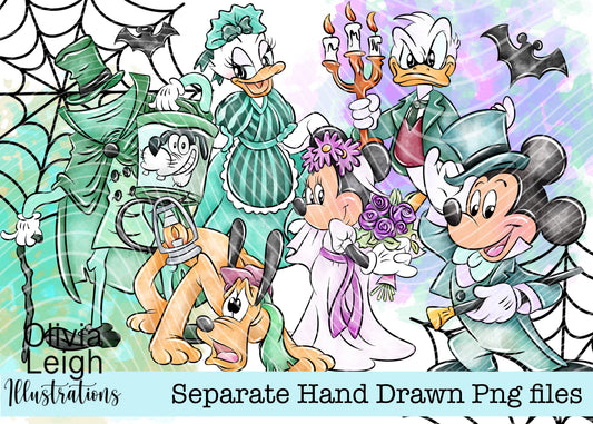 Mouse Halloween Haunted set