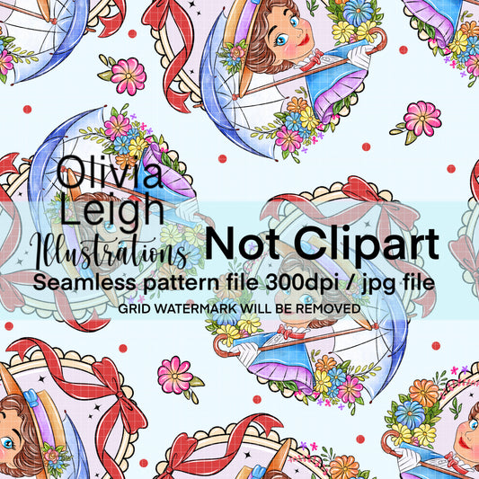 Mary P Seamless Pattern