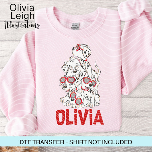 101 Dogs Personalised Ready To Press Dtf Transfer