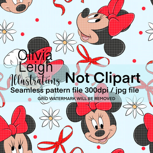 Cute Mouse Friends Seamless Pattern