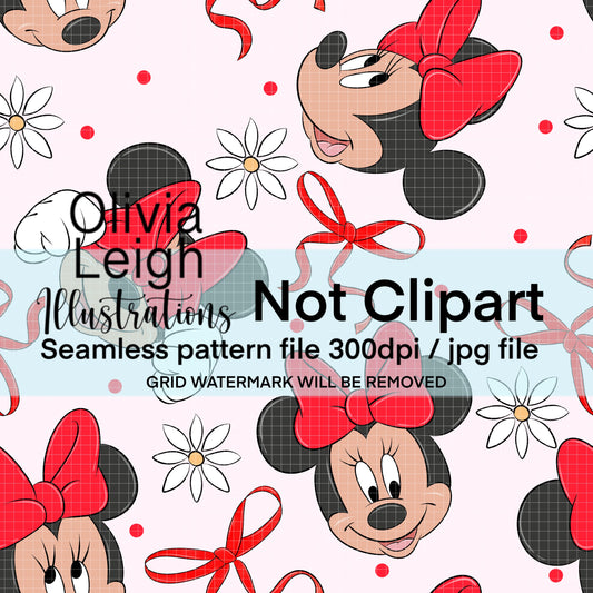 Cute Mouse Friends Seamless Pattern