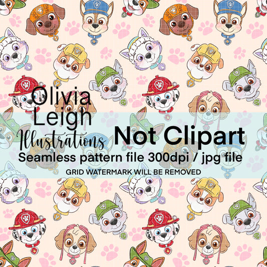 Dog Paw Seamless Pattern