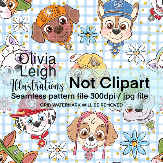Dog Paw Seamless Pattern
