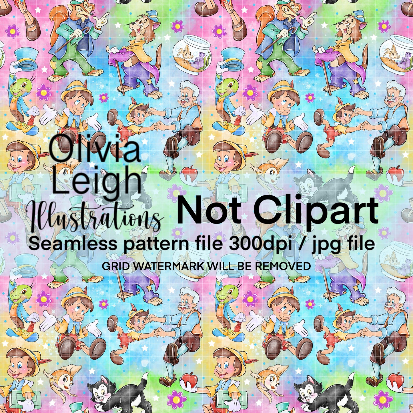 Wooden Boy Seamless Pattern
