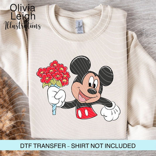 Mouse Friends Cartoon Ready To Press Dtf Transfer