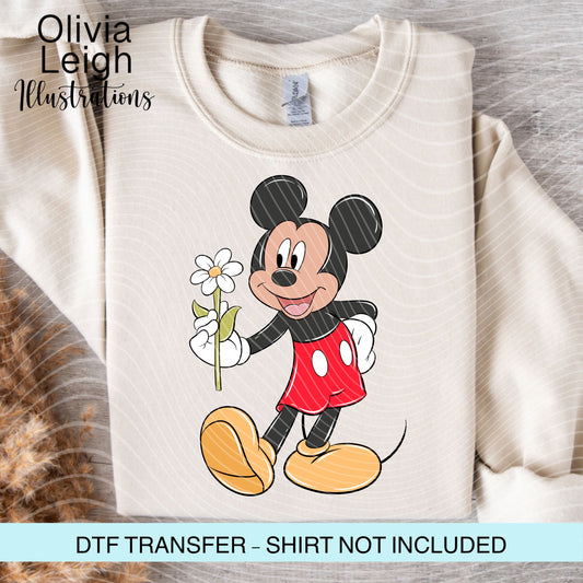 Mouse Friends Cartoon Ready To Press Dtf Transfer