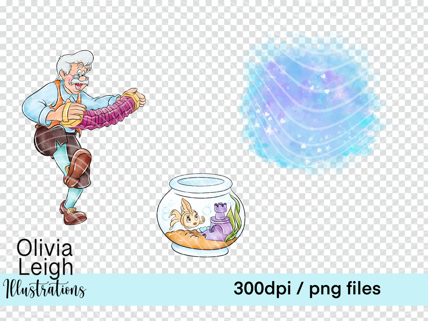 Wooden Boy Clipart Set