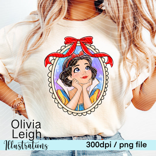 Princess Snow Frame Shirt Design
