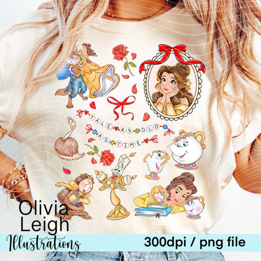 Princess B Frame Locket Shirt Design