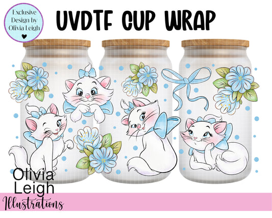 Cats Cartoon Ready To Apply UvDtf Transfer