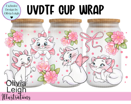 Cats Cartoon Ready To Apply UvDtf Transfer