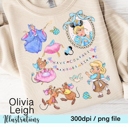 Princess C Frame Locket Shirt Design