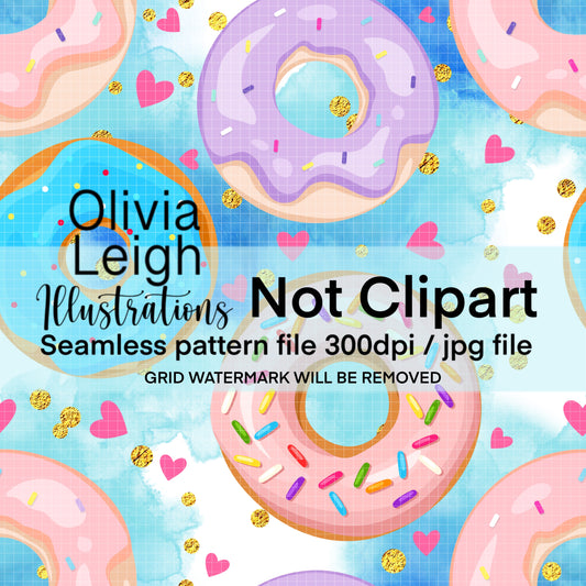Donuts Seamless Pattern
