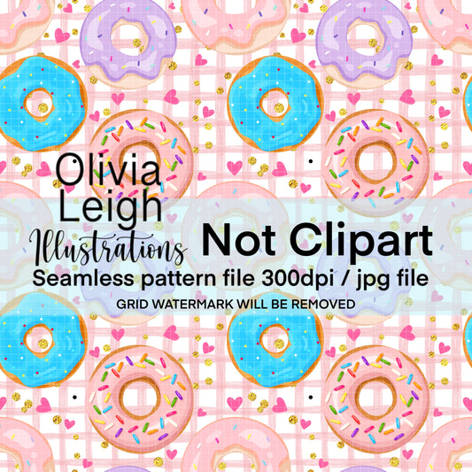 Donuts Seamless Pattern