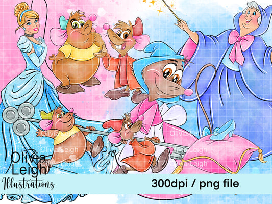 Princess Blue Mice Set