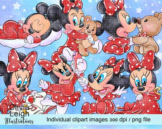 Baby Miss Mouse Set Red