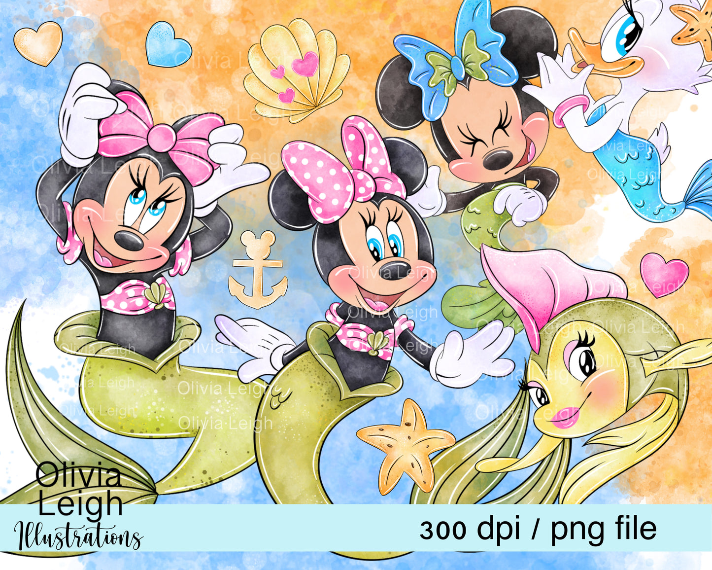 Miss Mouse Mermaid Summer Beach Set