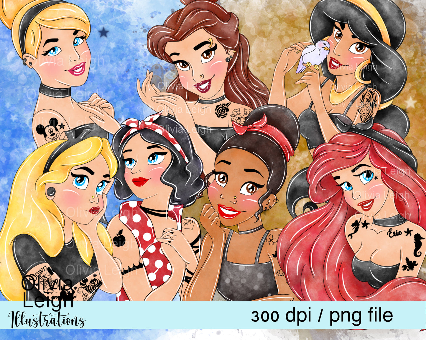 Princess Tattoo Set