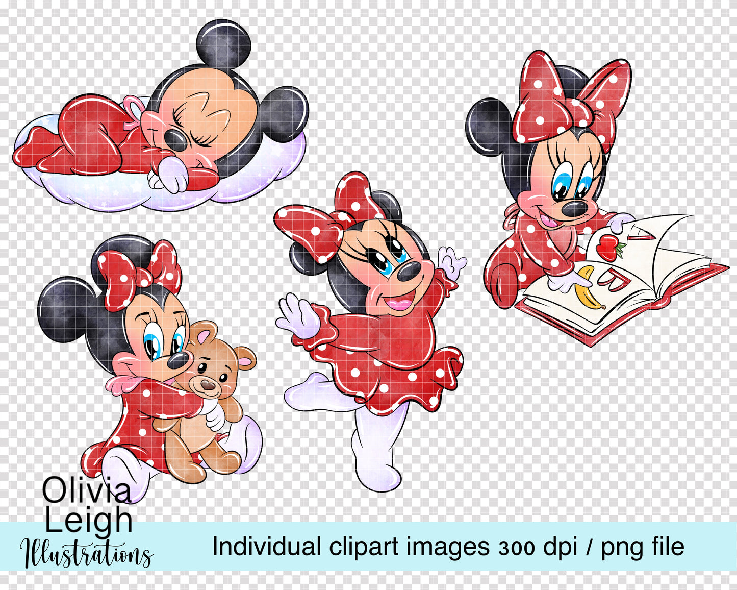 Baby Miss Mouse Set Red