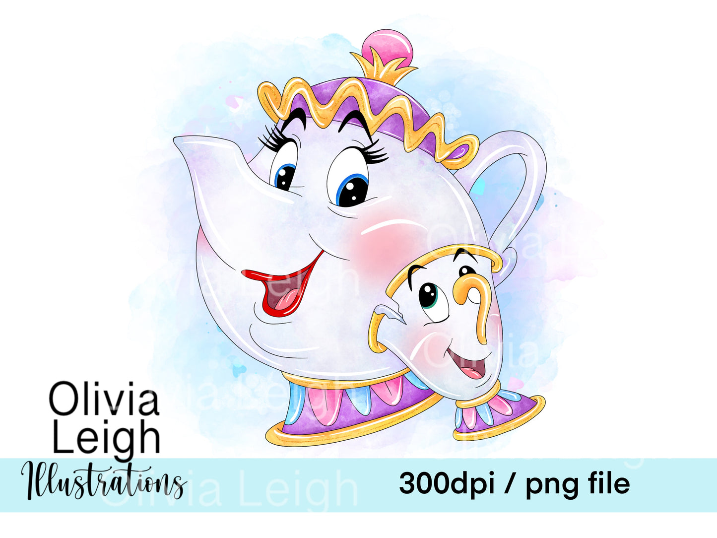 Princess Rose Teapot Clipart