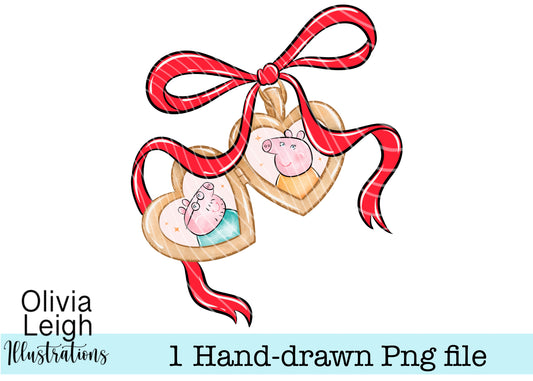Peppa Frame Locket Shirt Design