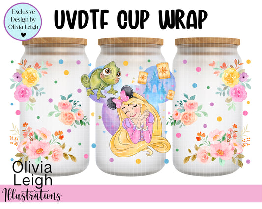 Princess R Cartoon Ready To Apply UvDtf Transfer