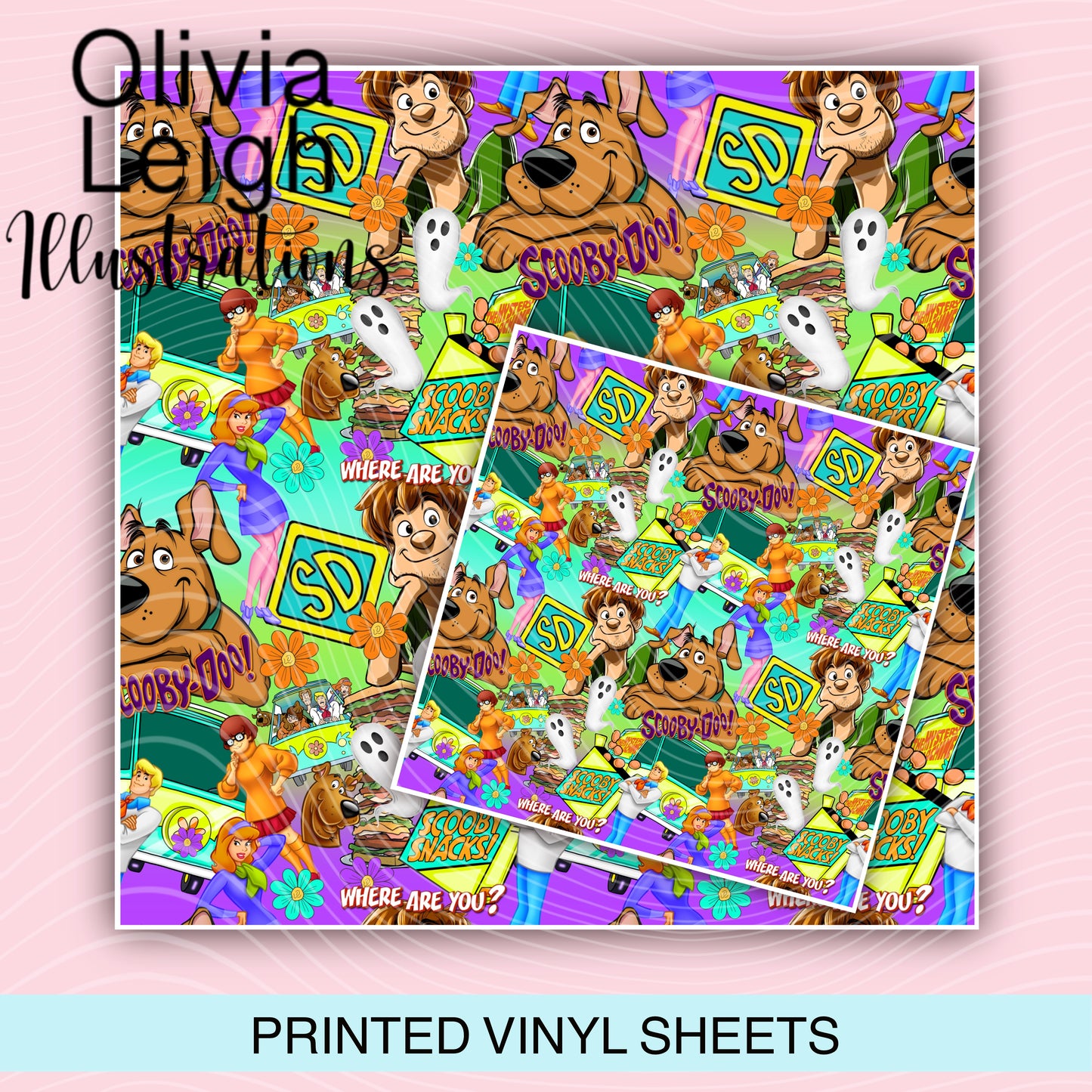 Mystery Dog Printed Patterned Vinyl