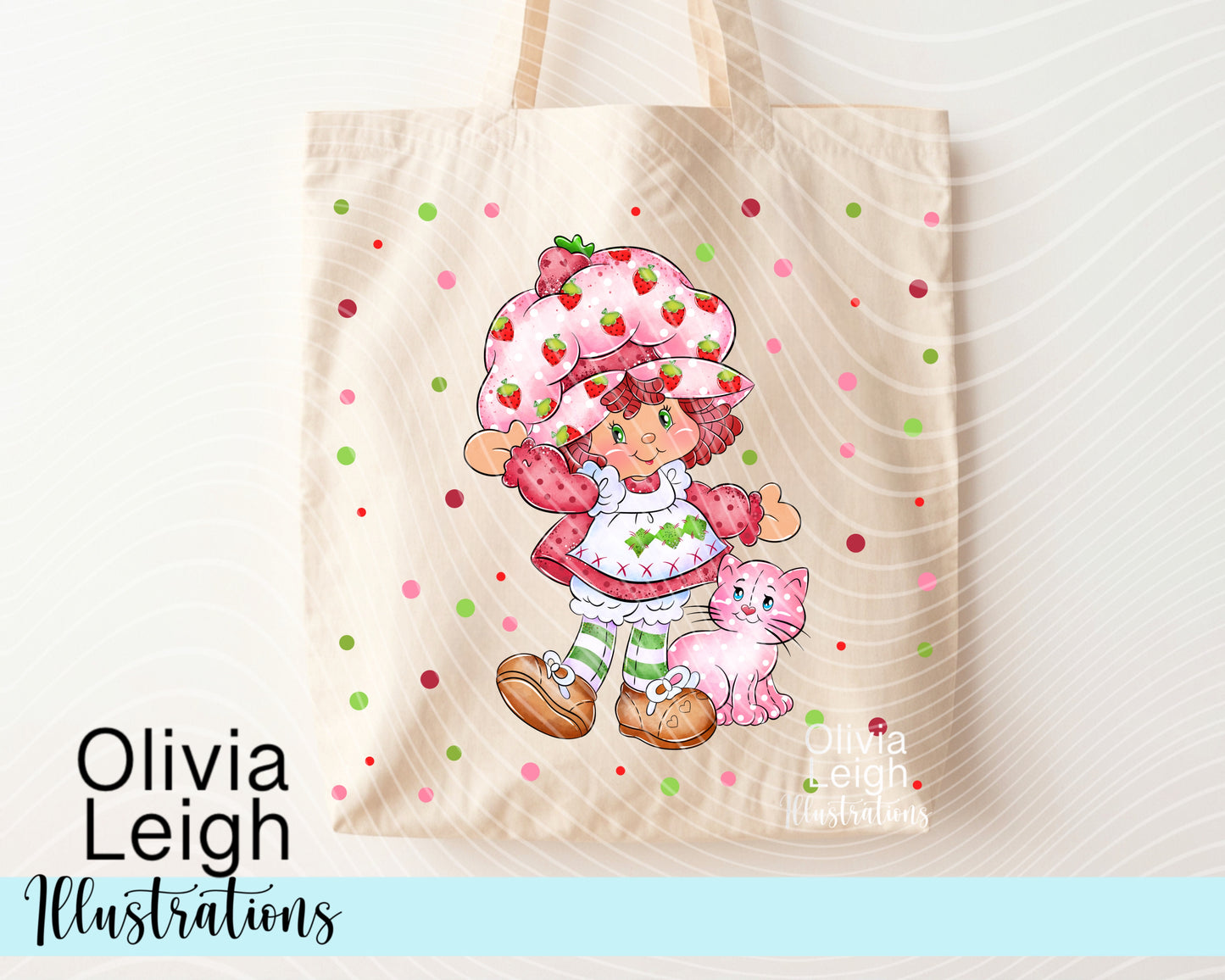 Strawberry Girl Tote Bag