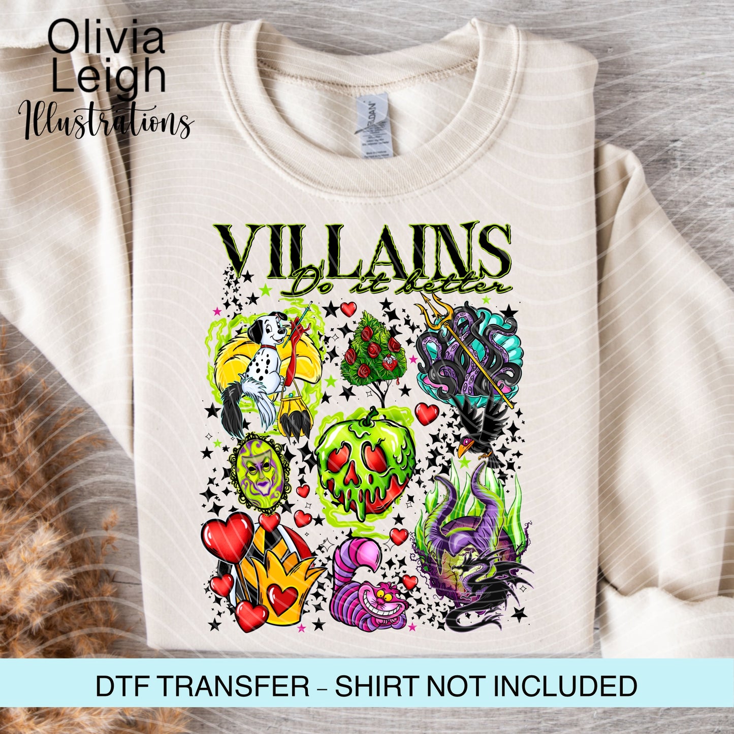 Villains Ready to Press Dtf Transfer